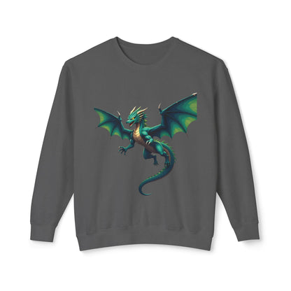 Dragon-Themed Crewneck Sweatshirt, Unisex Fashion, Unique Gift for Gamers, Fantasy Lovers, Comfortable Casualwear
