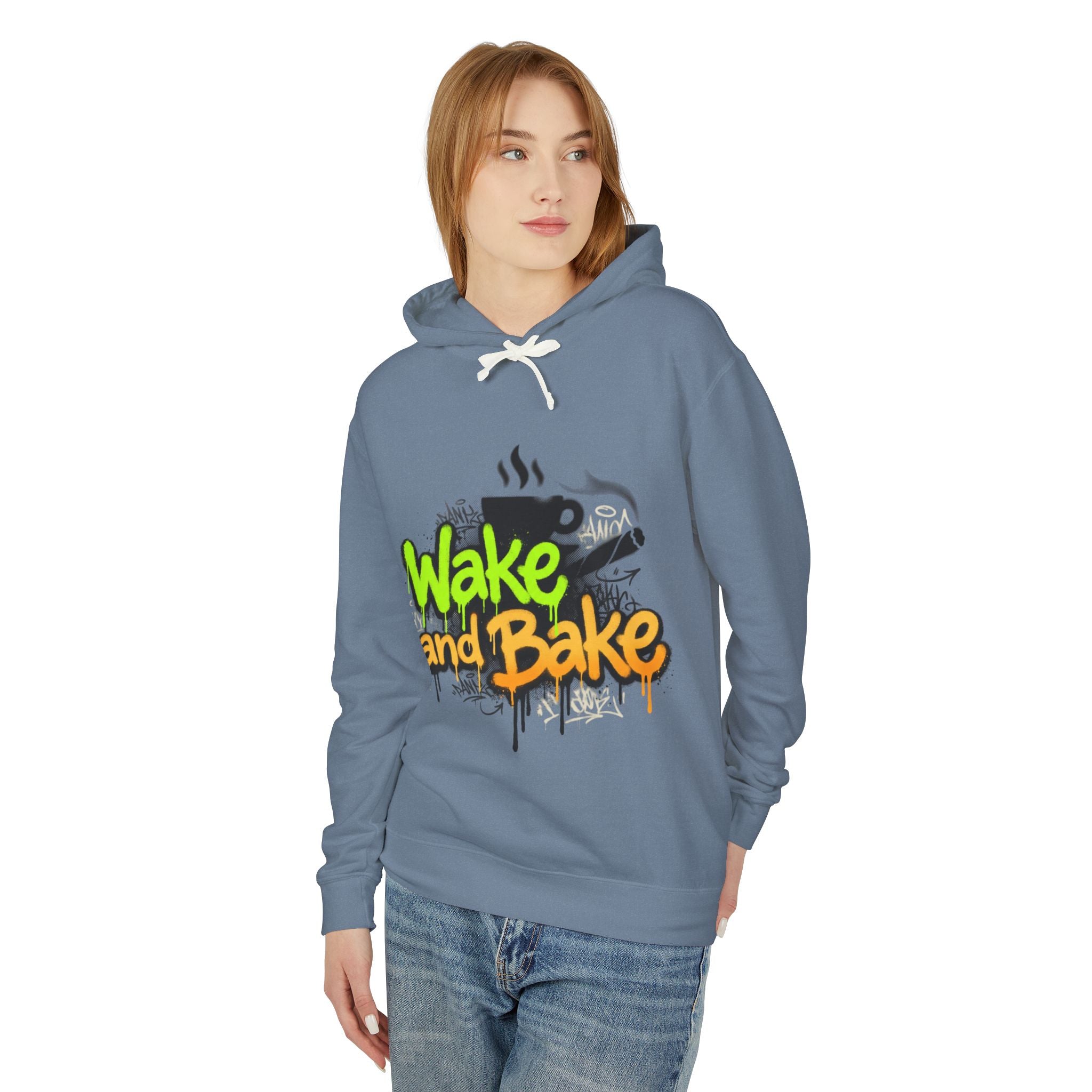 Wake n Bake Hoodie — Lightweight Hooded Sweatshirt for Cannabis Lovers
