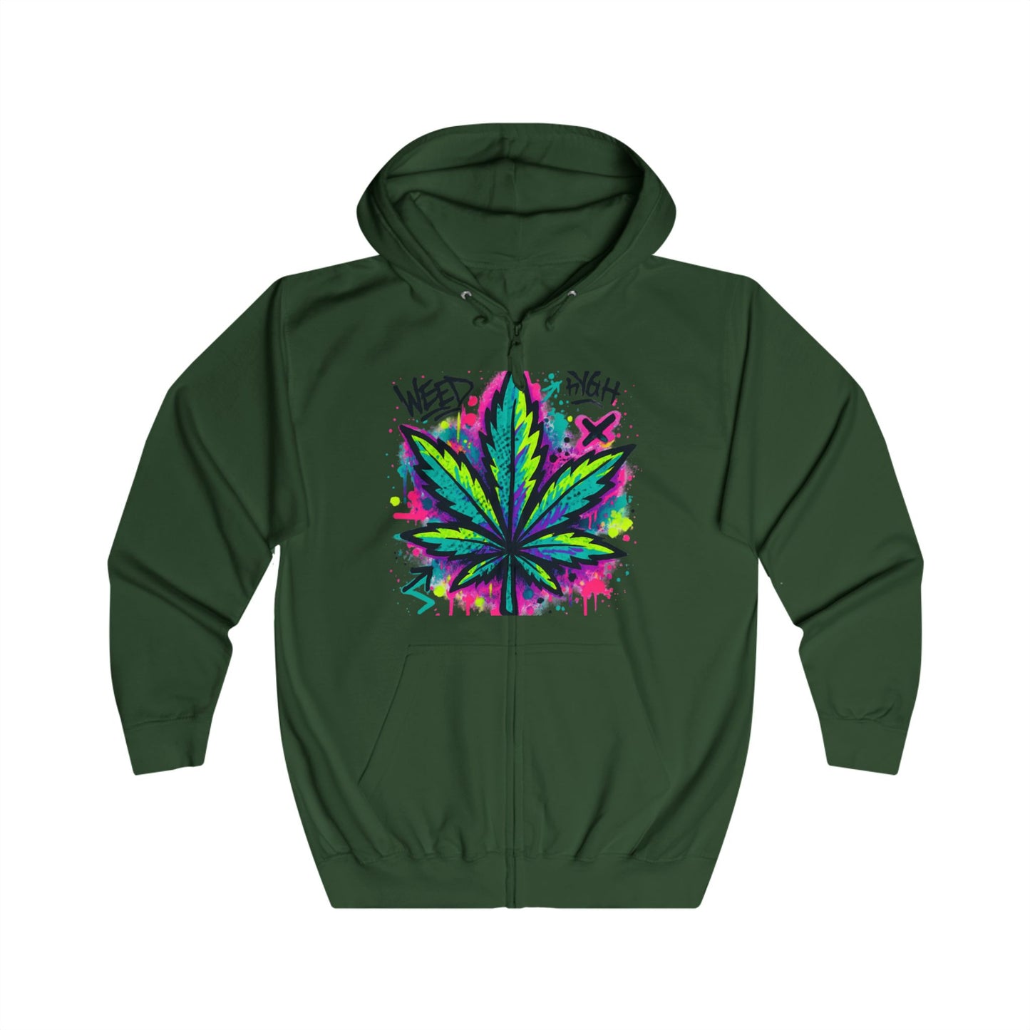 WeedHigh Unisex Fullzip Hoodie