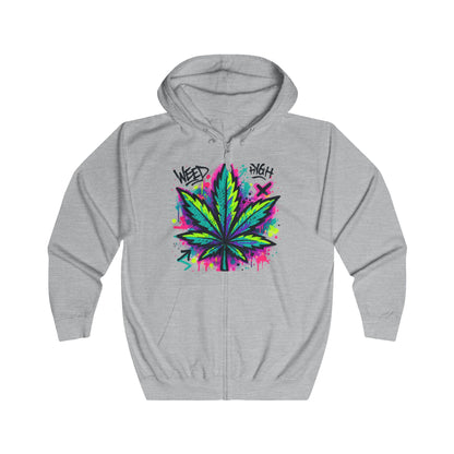 WeedHigh Unisex Fullzip Hoodie