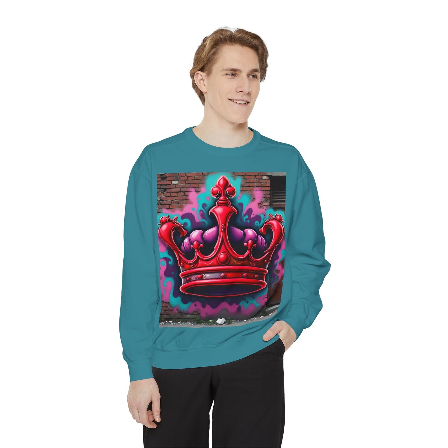 Red Crwn Garment dyed Sweatshirt