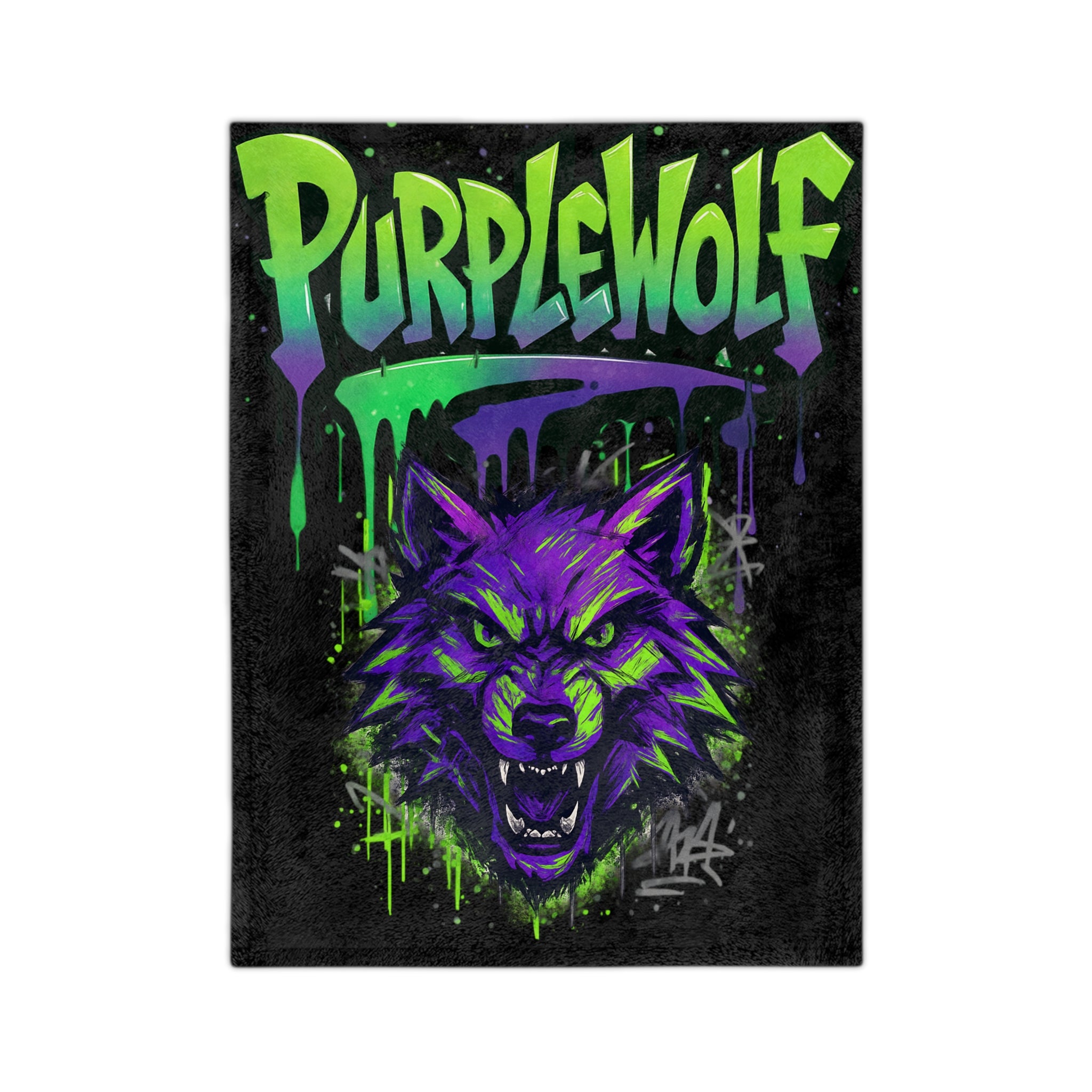 Microfiber Blanket PurpleWolf Design