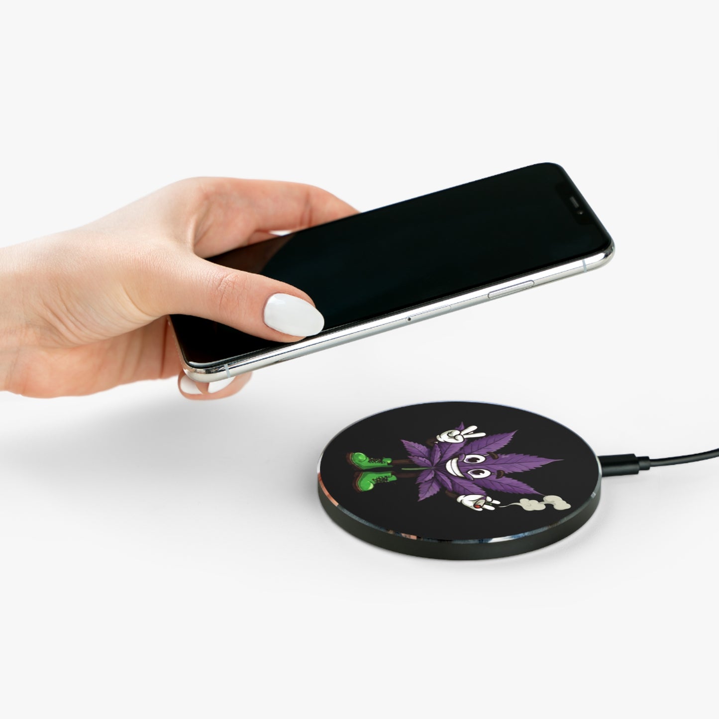 Playful Cannabis Wireless Charger - Fast Charging, Eco-friendly, Perfect for Stoner Gifts, Home Decor, Desk Accessories, Tech Lover [...]