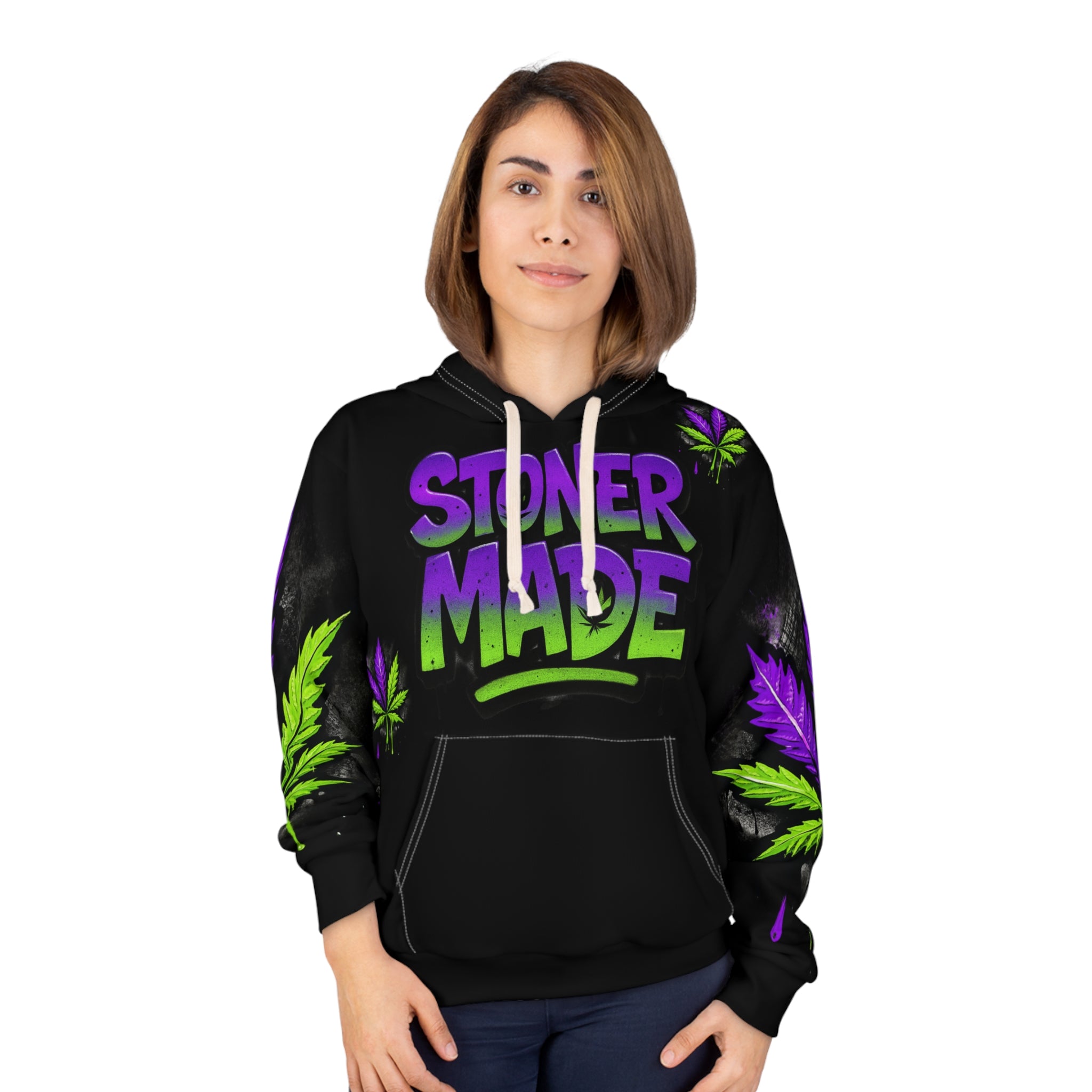 StonerMade Hoodie — Retro Cannabis Graphic Pullover