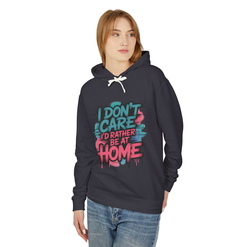 Idc Lightweight Hooded Sweatshirt — Casual 'Idc' Graphic Hoodie