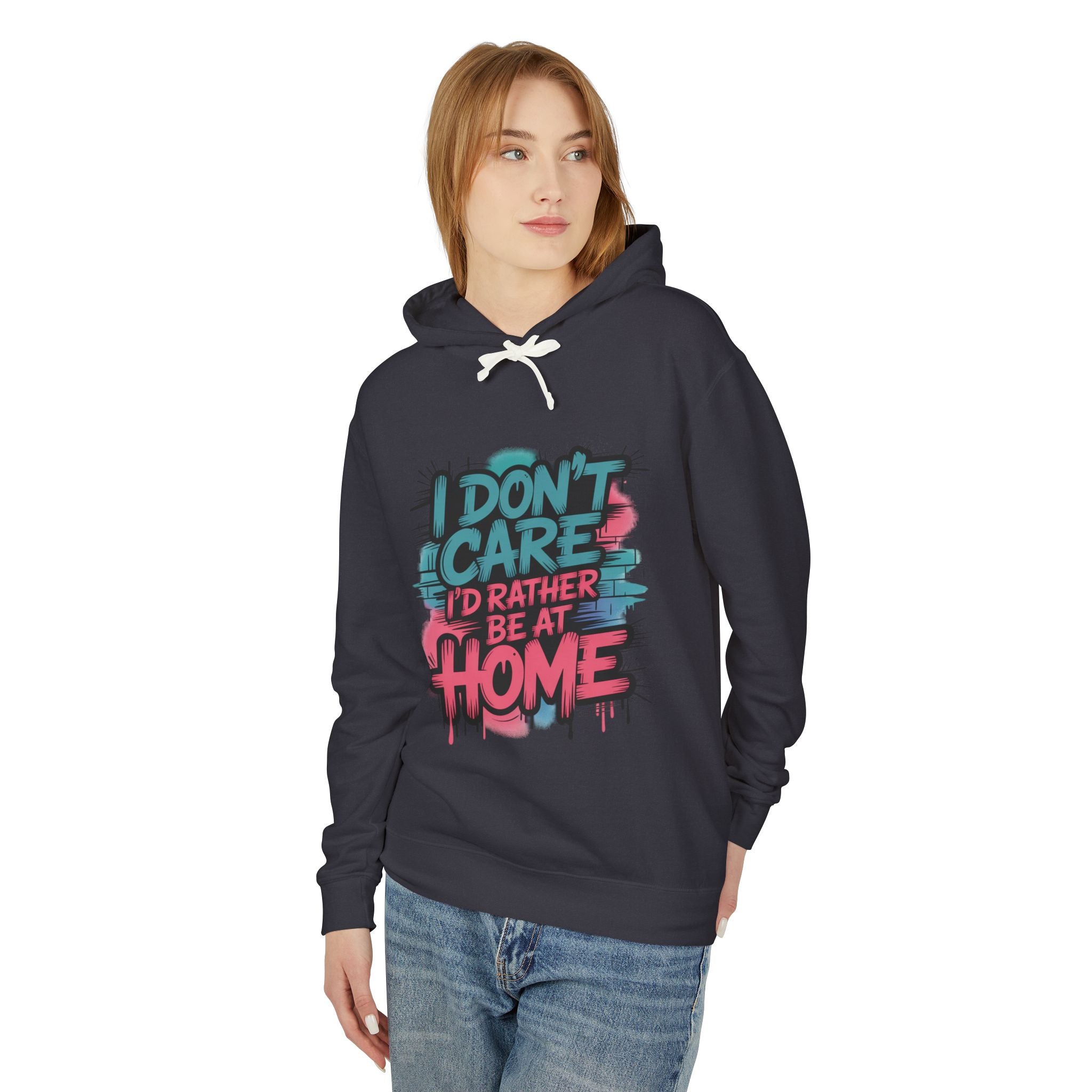 Idc Lightweight Hooded Sweatshirt — Casual 'Idc' Graphic Hoodie