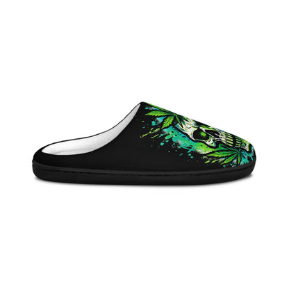 Slippers - GanjaSkull Design Men's Indoor Slippers