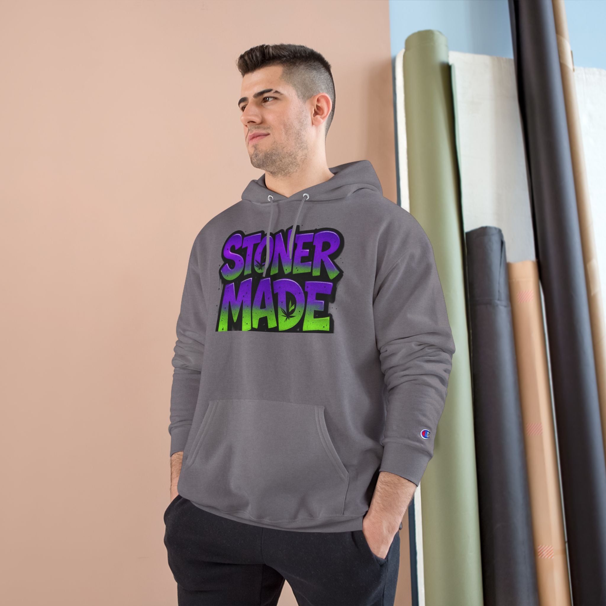 StonerMade Champion Hoodie — Premium Cannabis Culture Pullover