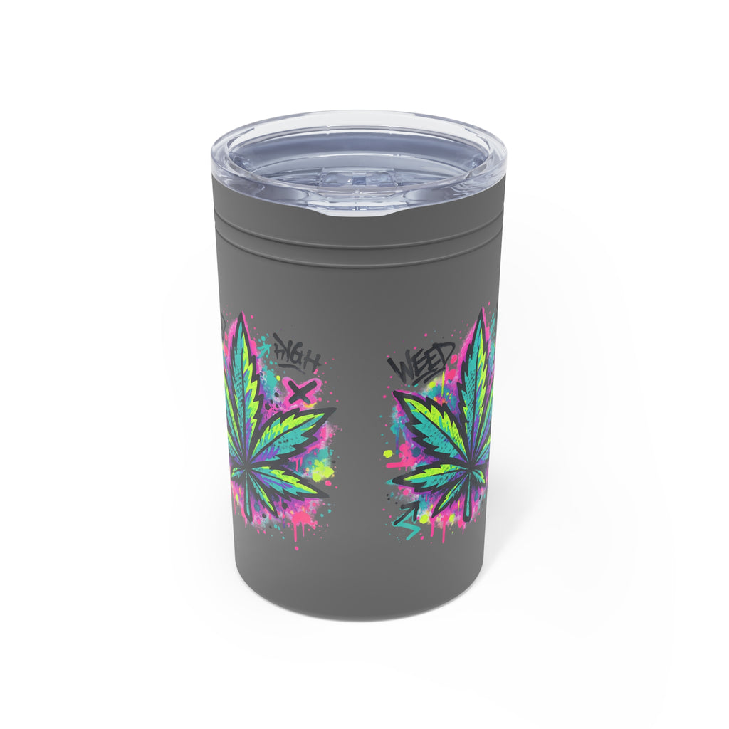 WeedHigh 11oz Vacuum Insulated Tumbler — Stainless Travel Mug for Cannabis Lovers