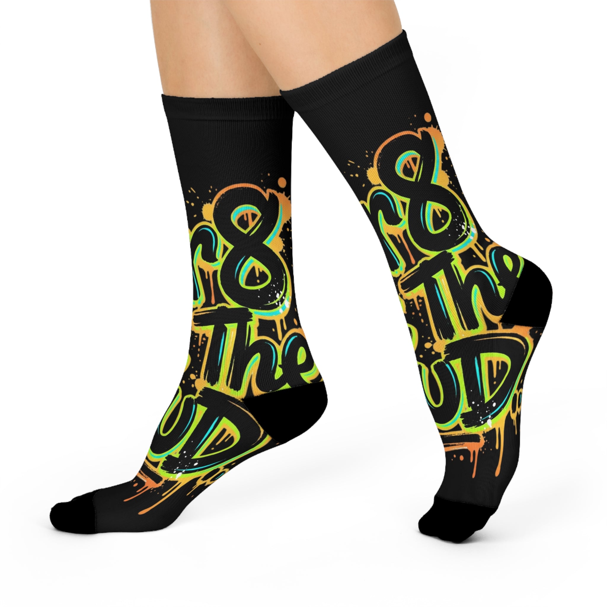 Cushioned Crew Socks — "Str8 Out the Mud" Graphic