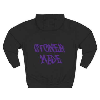 Stoner Made Fleece Hoodie - Cozy Weed Hoodie for Cannabis Enthusiasts, Perfect for Chill Days, Gift for Stoners, Festival Wear, Streetwear