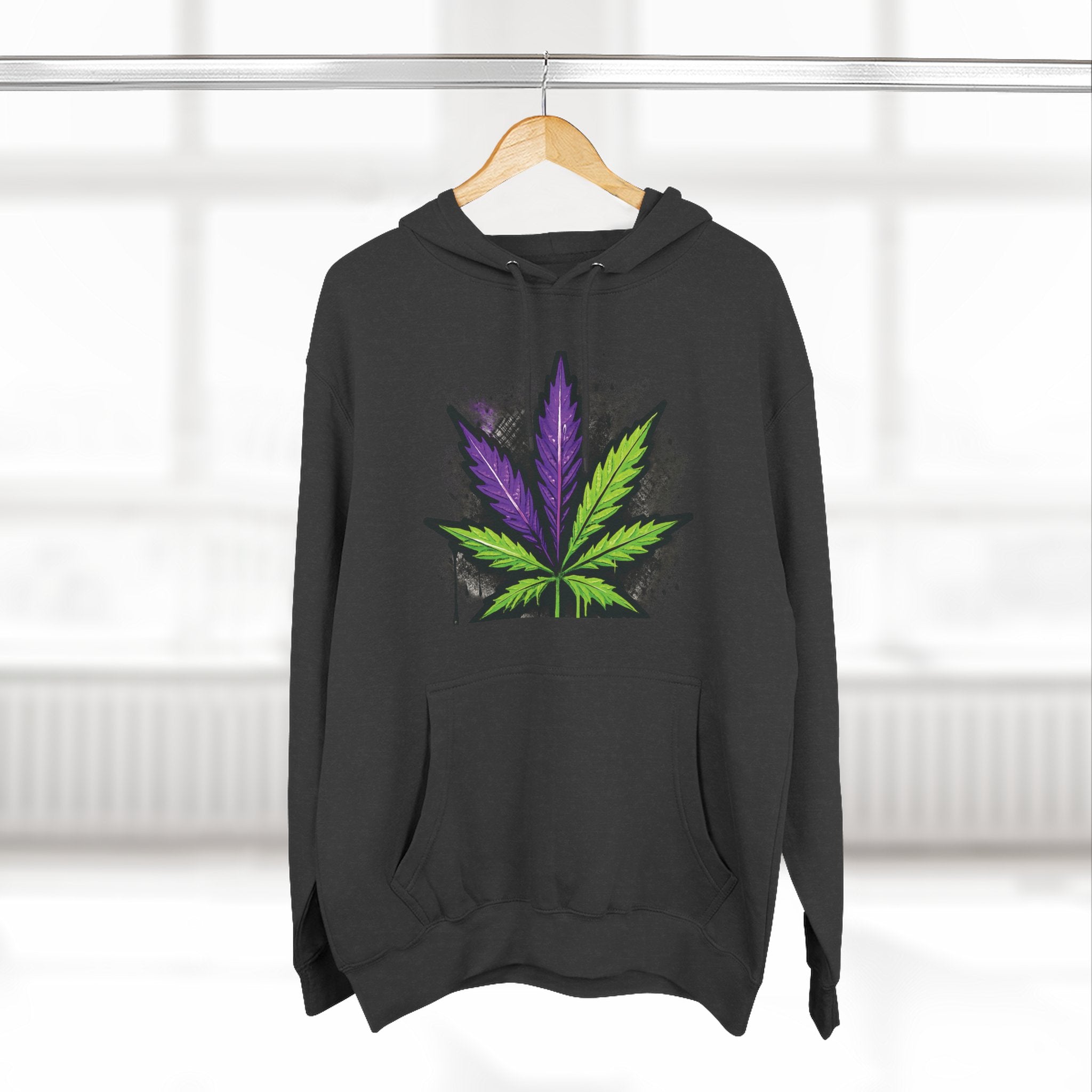 StonerMade Three-Panel Fleece Hoodie — Graphic Streetwear Pullover