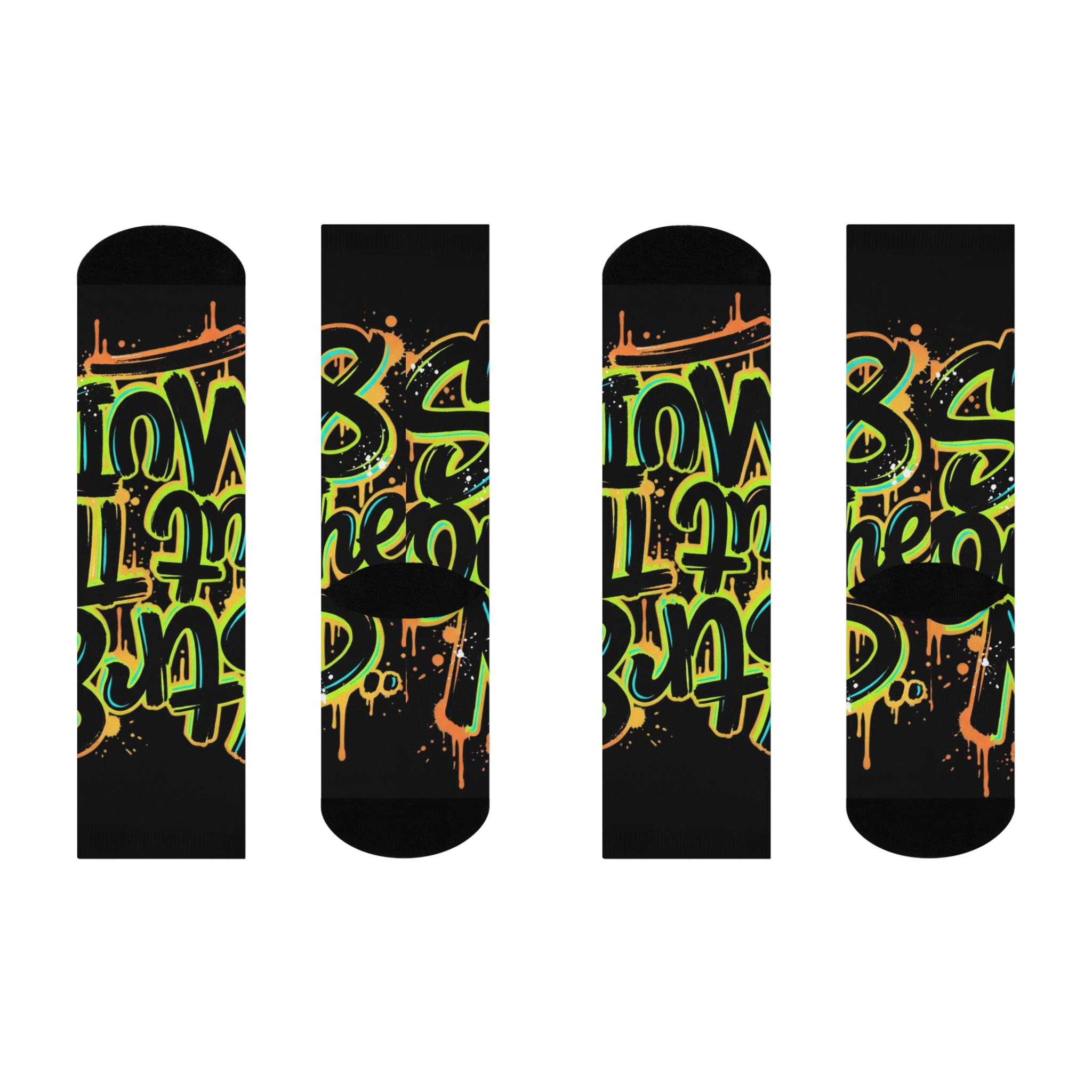 Cushioned Crew Socks — "Str8 Out the Mud" Graphic