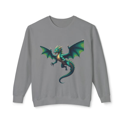 Dragon-Themed Crewneck Sweatshirt, Unisex Fashion, Unique Gift for Gamers, Fantasy Lovers, Comfortable Casualwear