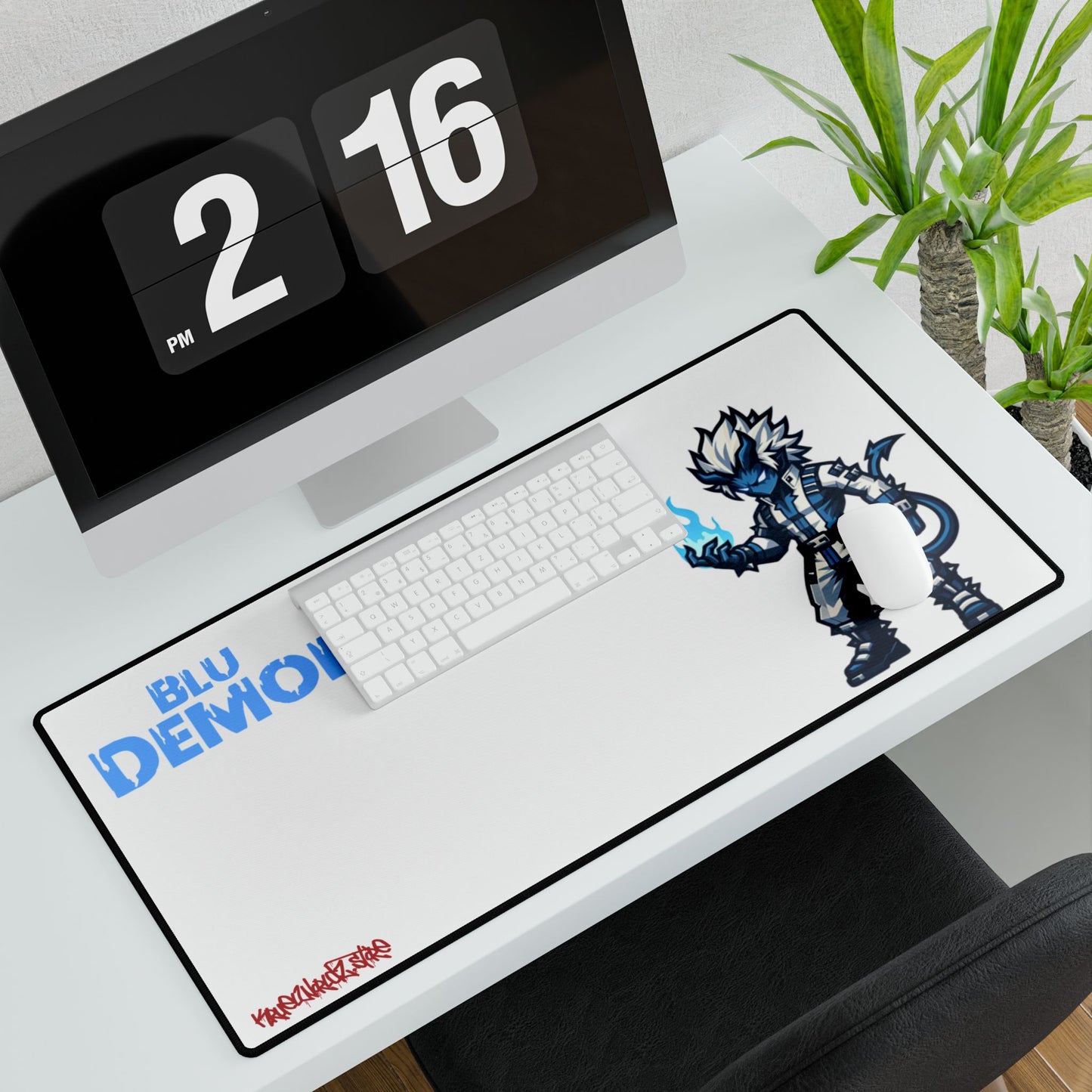 Blu Demon Desk Mat