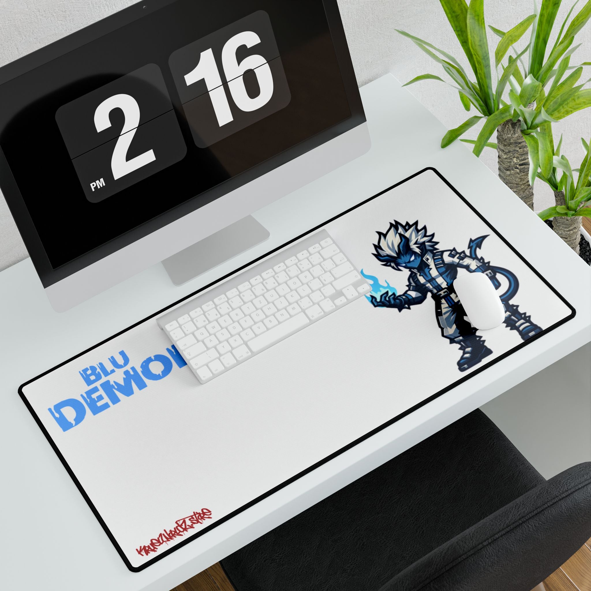 Blu Demon Desk Mat