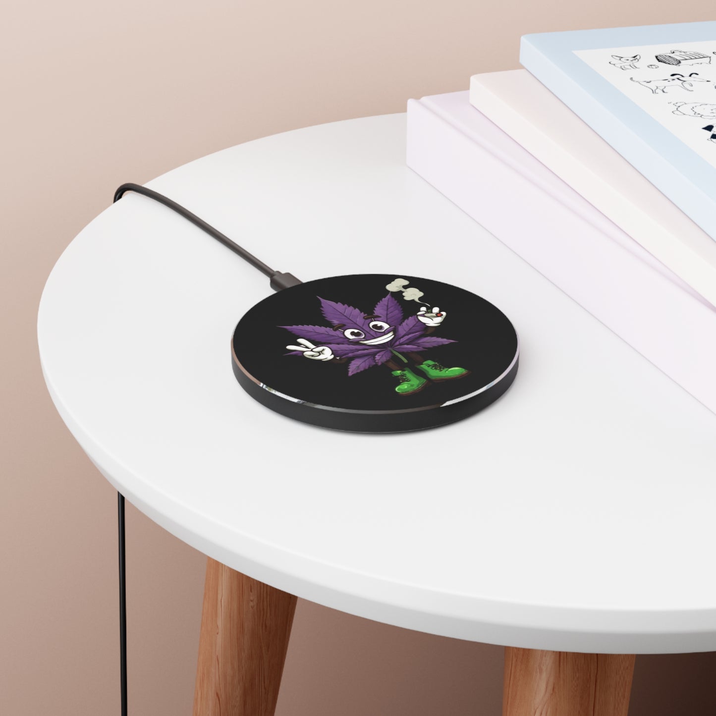 Playful Cannabis Wireless Charger - Fast Charging, Eco-friendly, Perfect for Stoner Gifts, Home Decor, Desk Accessories, Tech Lover [...]