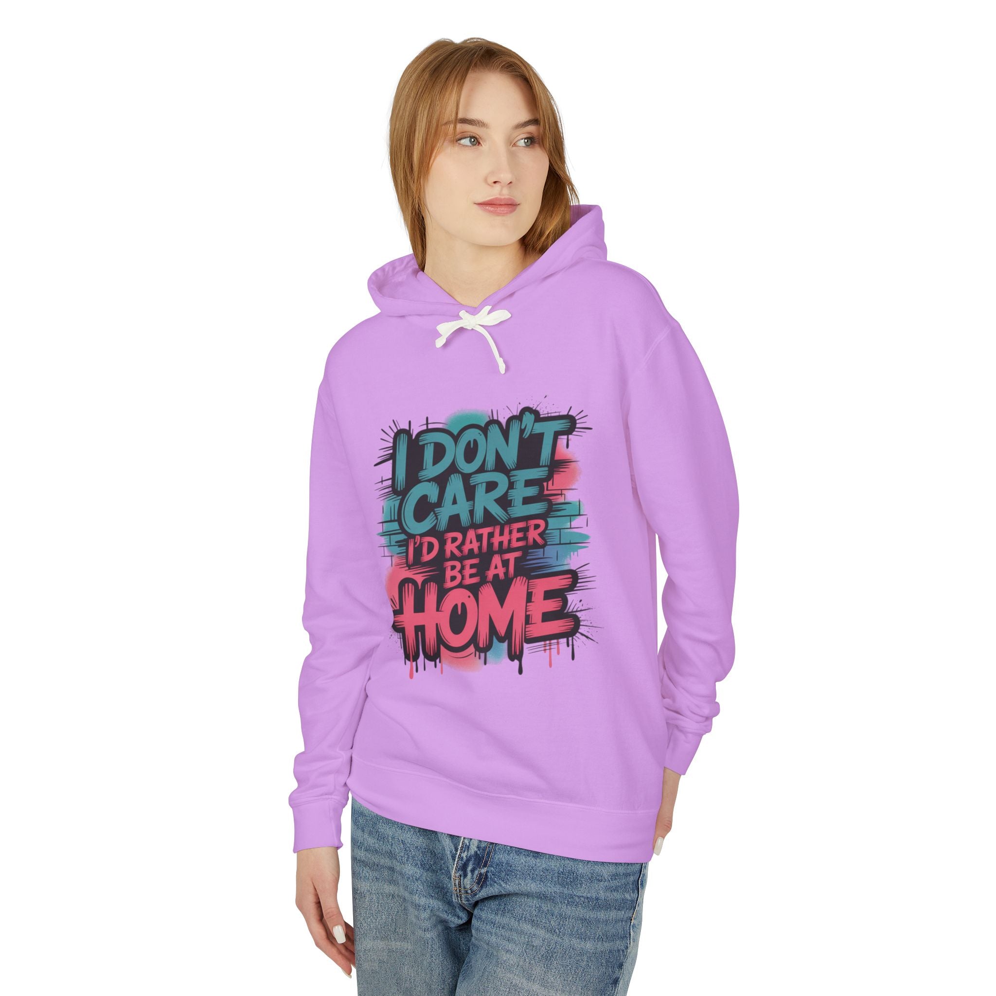 Idc Lightweight Hooded Sweatshirt — Casual 'Idc' Graphic Hoodie