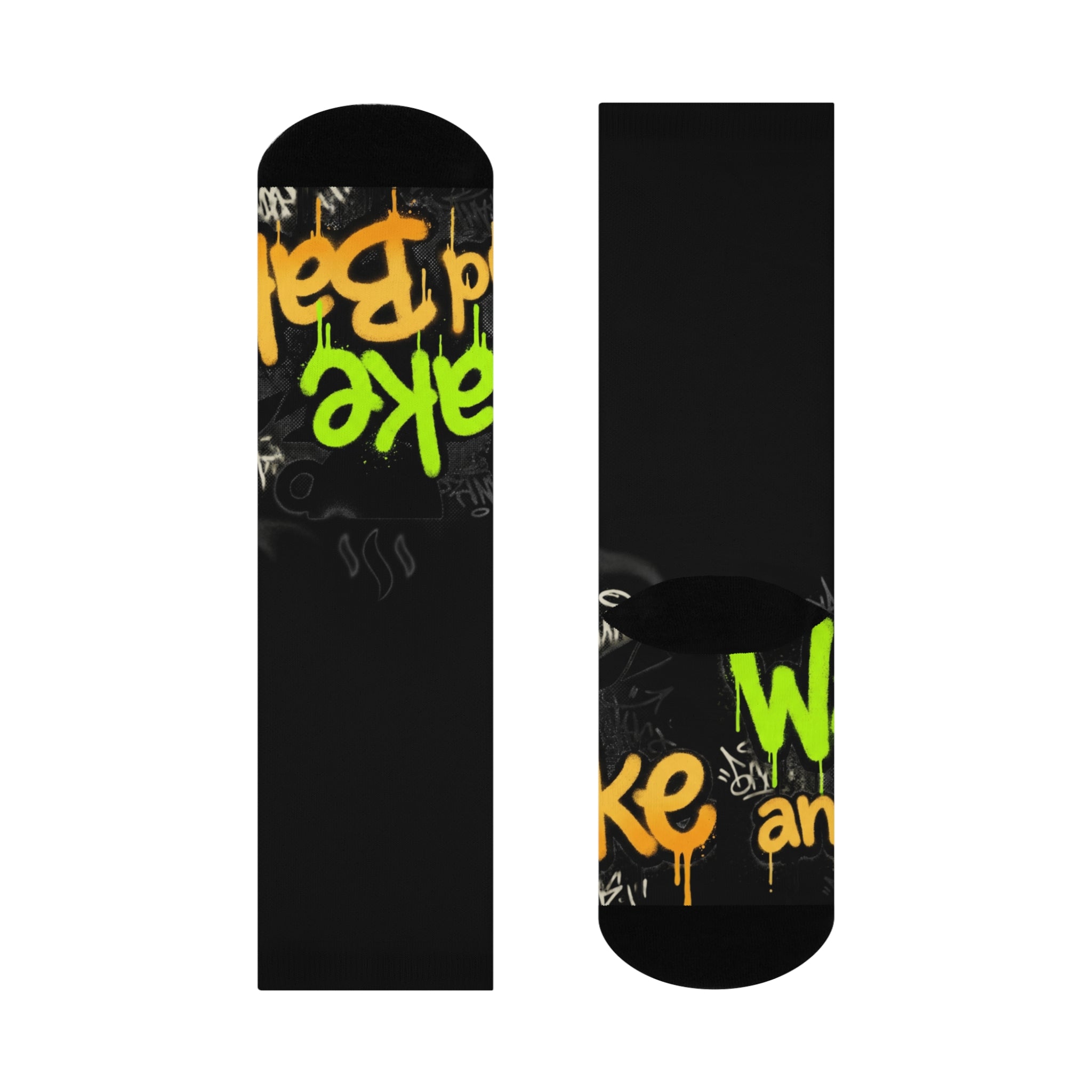 Wake N Bake Cushioned Crew Socks — Funny Cannabis Morning Sock