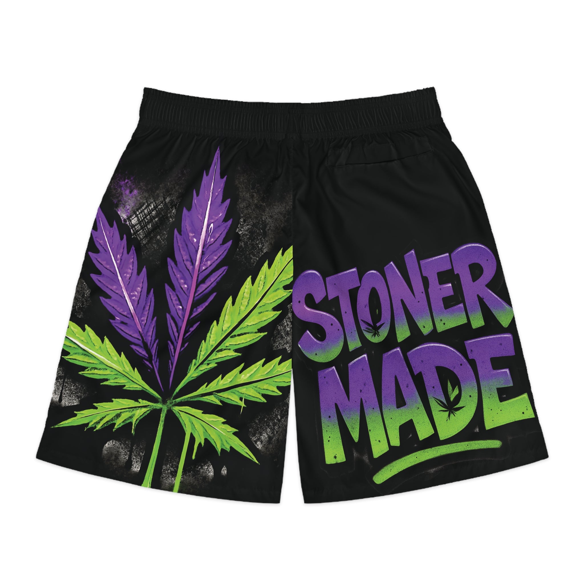 StonerMade Men's Jogger Shorts — All-Over Print Cannabis Lifestyle