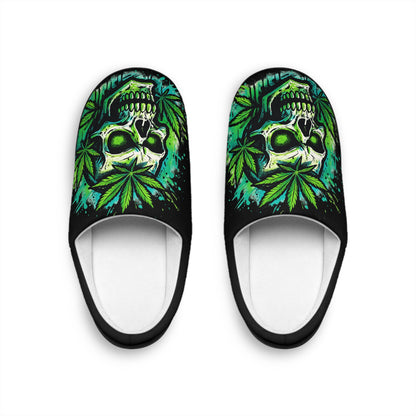 Slippers - GanjaSkull Design Men's Indoor Slippers