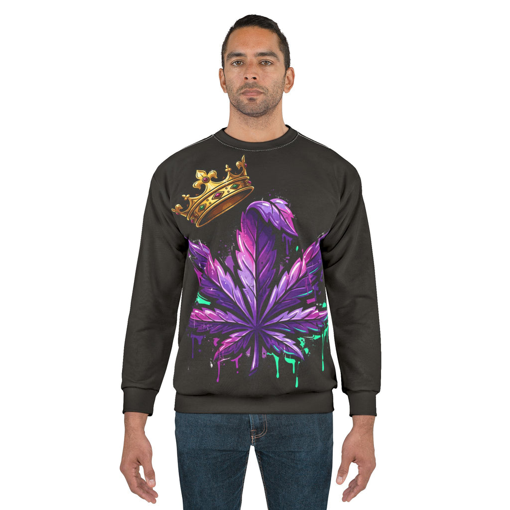 CrownedPurp Graphic Sweatshirt — Purple Crown Logo Pullover
