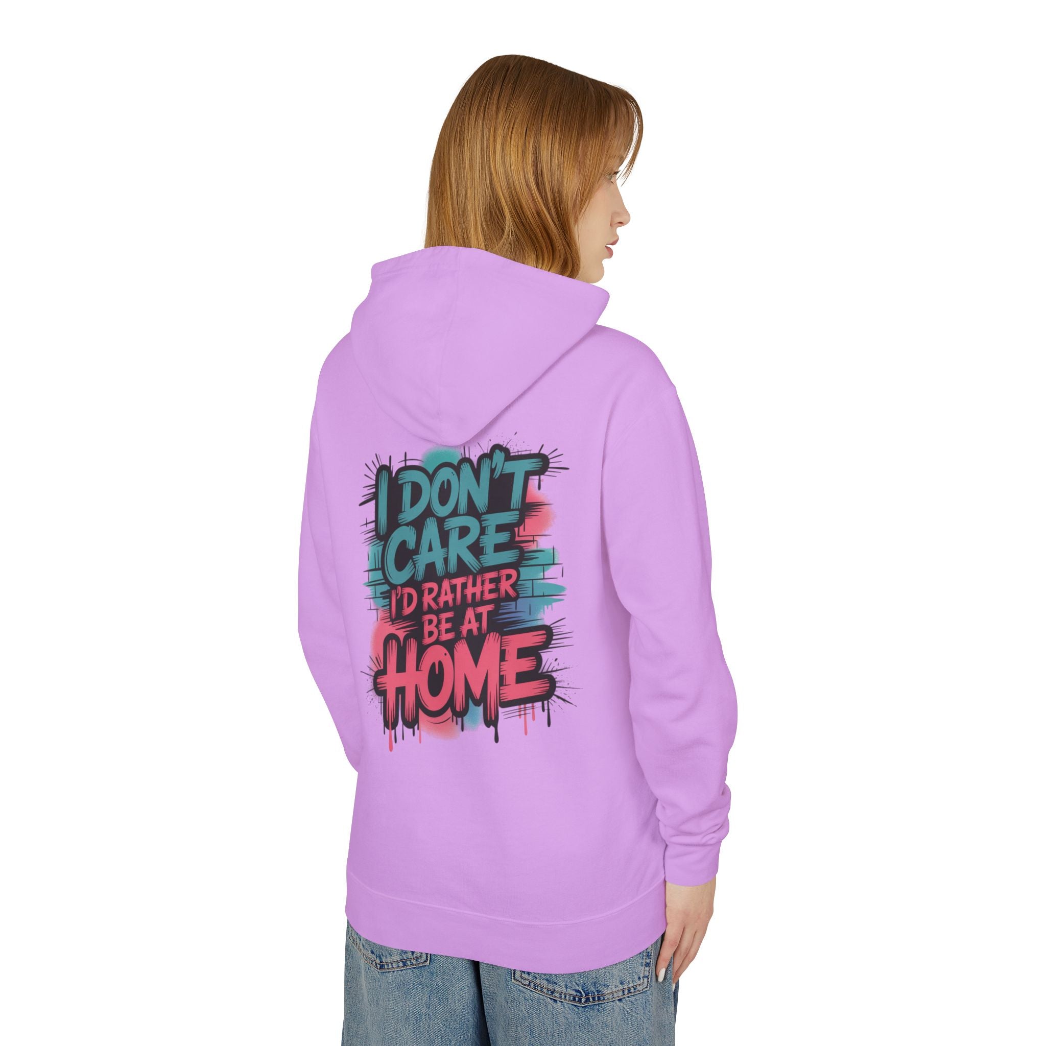 Idc Lightweight Hooded Sweatshirt — Casual 'Idc' Graphic Hoodie