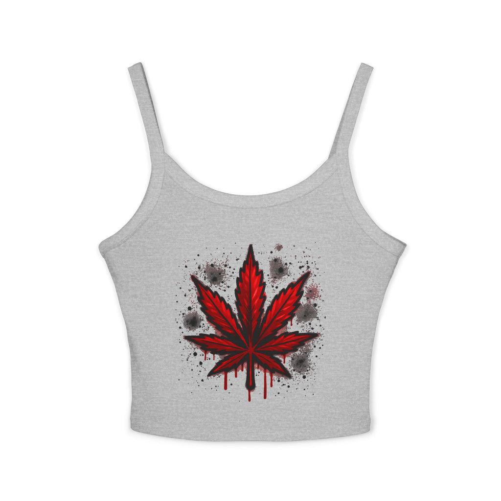 RedLeaf Women's Spaghetti Strap Tank Top — Botanical Leaf Graphic Tank
