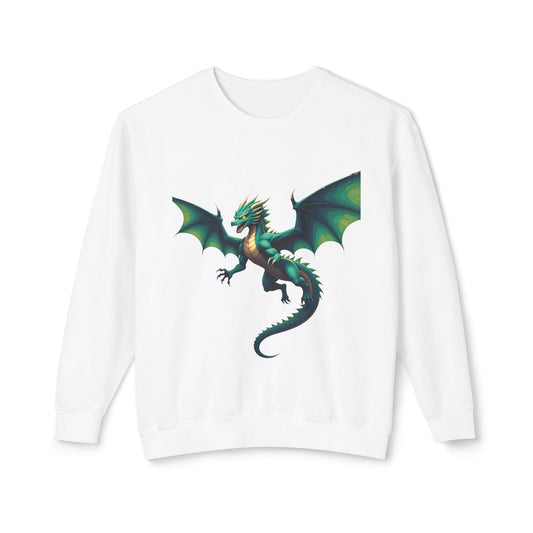 Dragon-Themed Crewneck Sweatshirt, Unisex Fashion, Unique Gift for Gamers, Fantasy Lovers, Comfortable Casualwear
