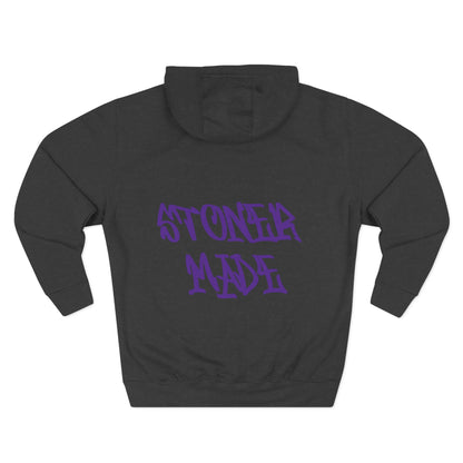 Stoner Made Fleece Hoodie - Cozy Weed Hoodie for Cannabis Enthusiasts, Perfect for Chill Days, Gift for Stoners, Festival Wear, Streetwear